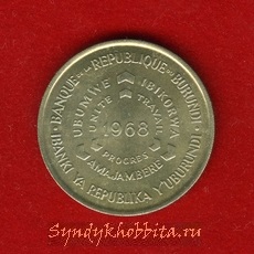 10 франков 1968 года Бурунди